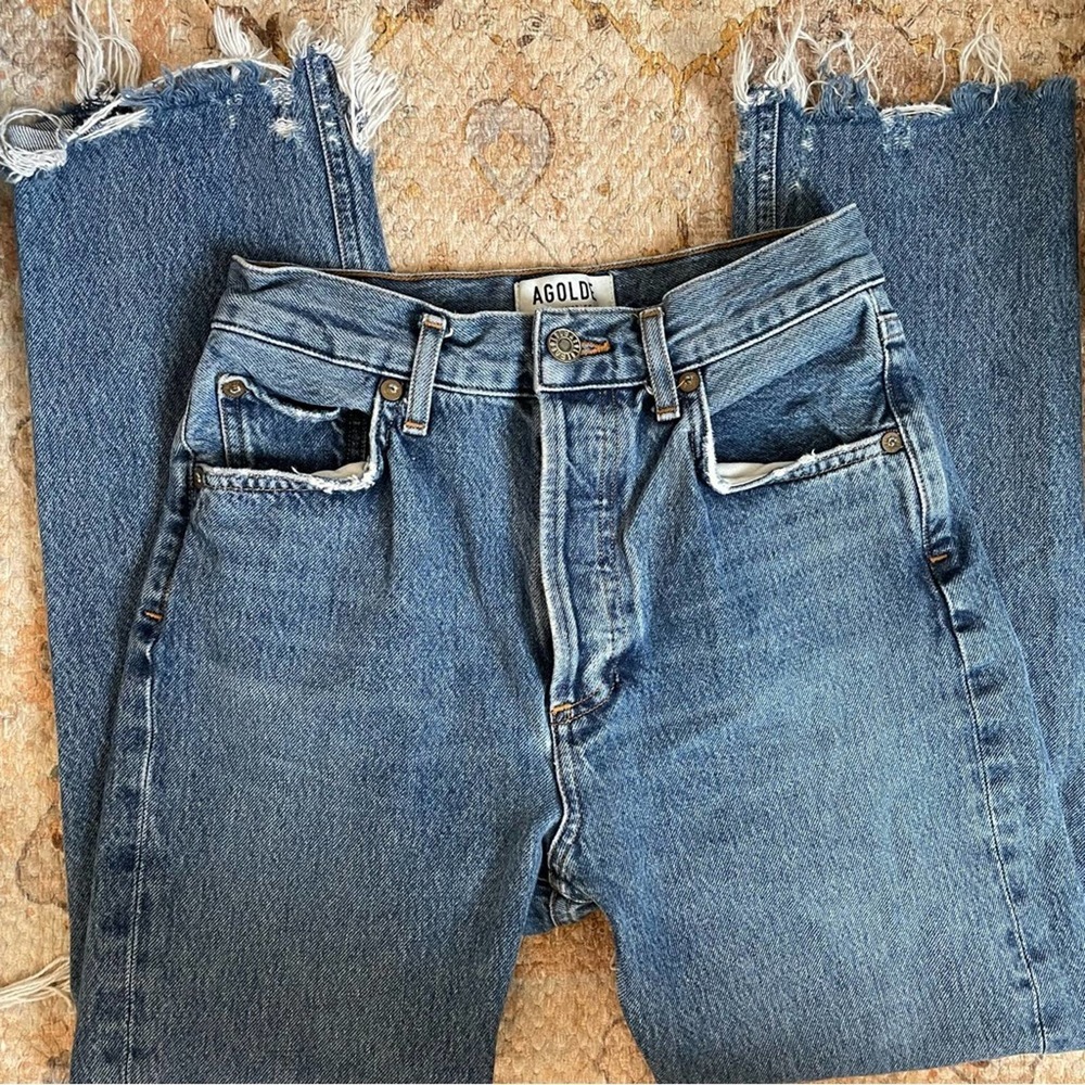 AGOLDE Riley High Rise Straight Crop in Veto